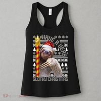 Have a Very Slothy Christmas Sloth Ugly Christmas Women's Tank Top thumb 3