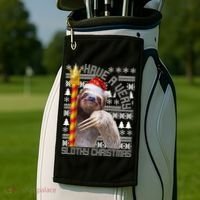 Have a Very Slothy Christmas Sloth Ugly Christmas Golf Towel thumb 2