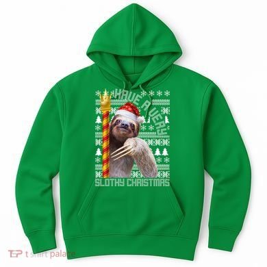 Have a Very Slothy Christmas Sloth Ugly Christmas Hoodie