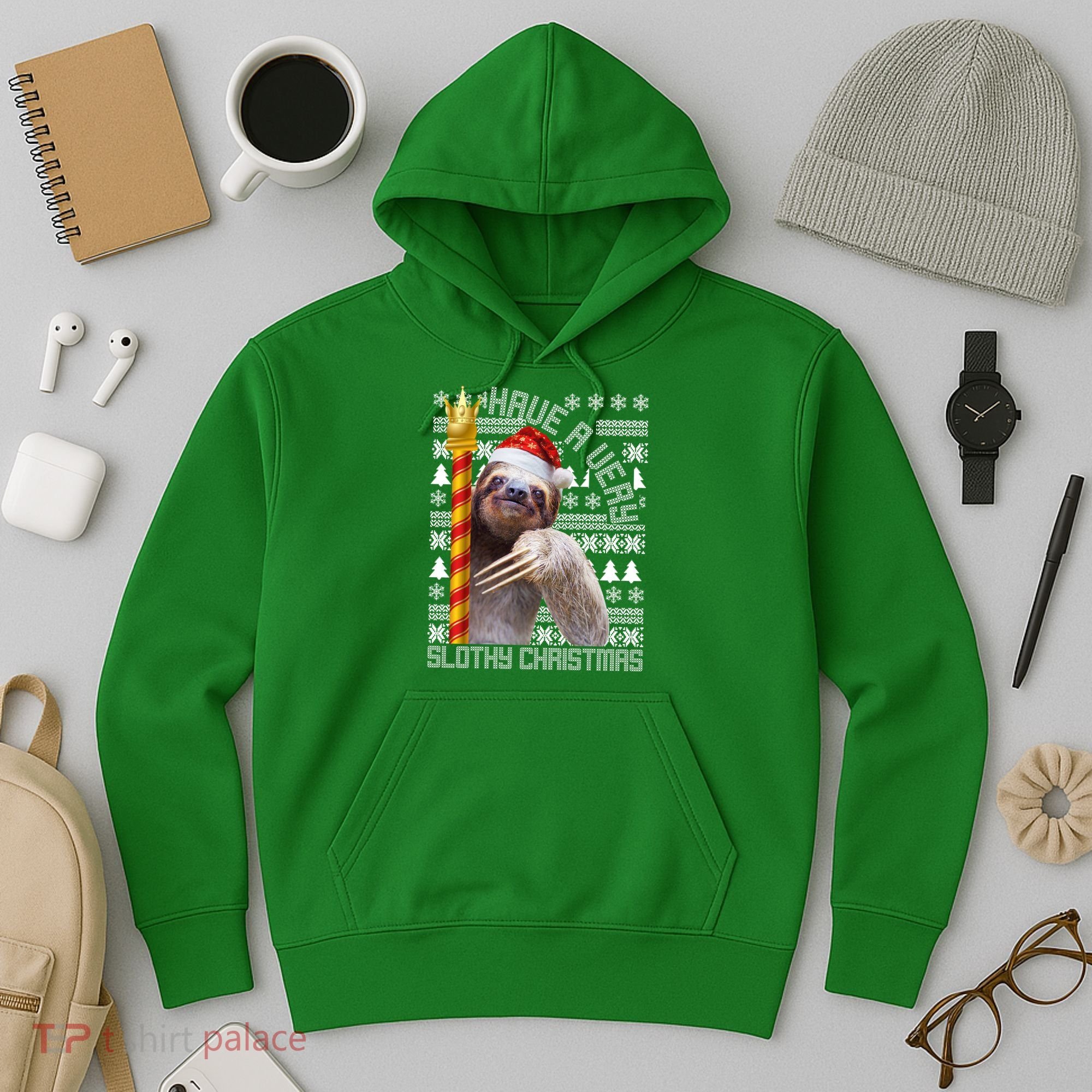 Have a Very Slothy Christmas Sloth Ugly Christmas Hoodie