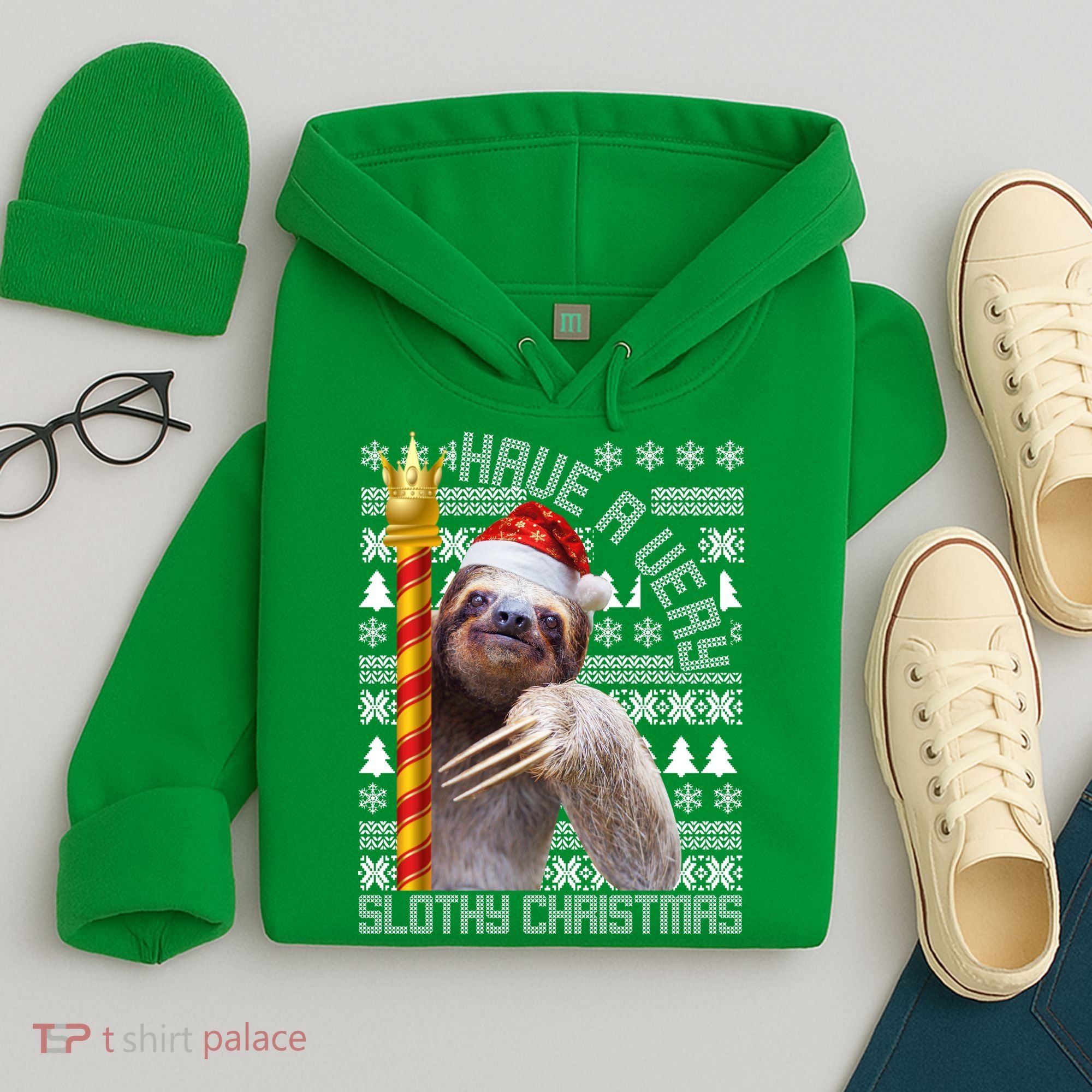 Have a Very Slothy Christmas Sloth Ugly Christmas Hoodie