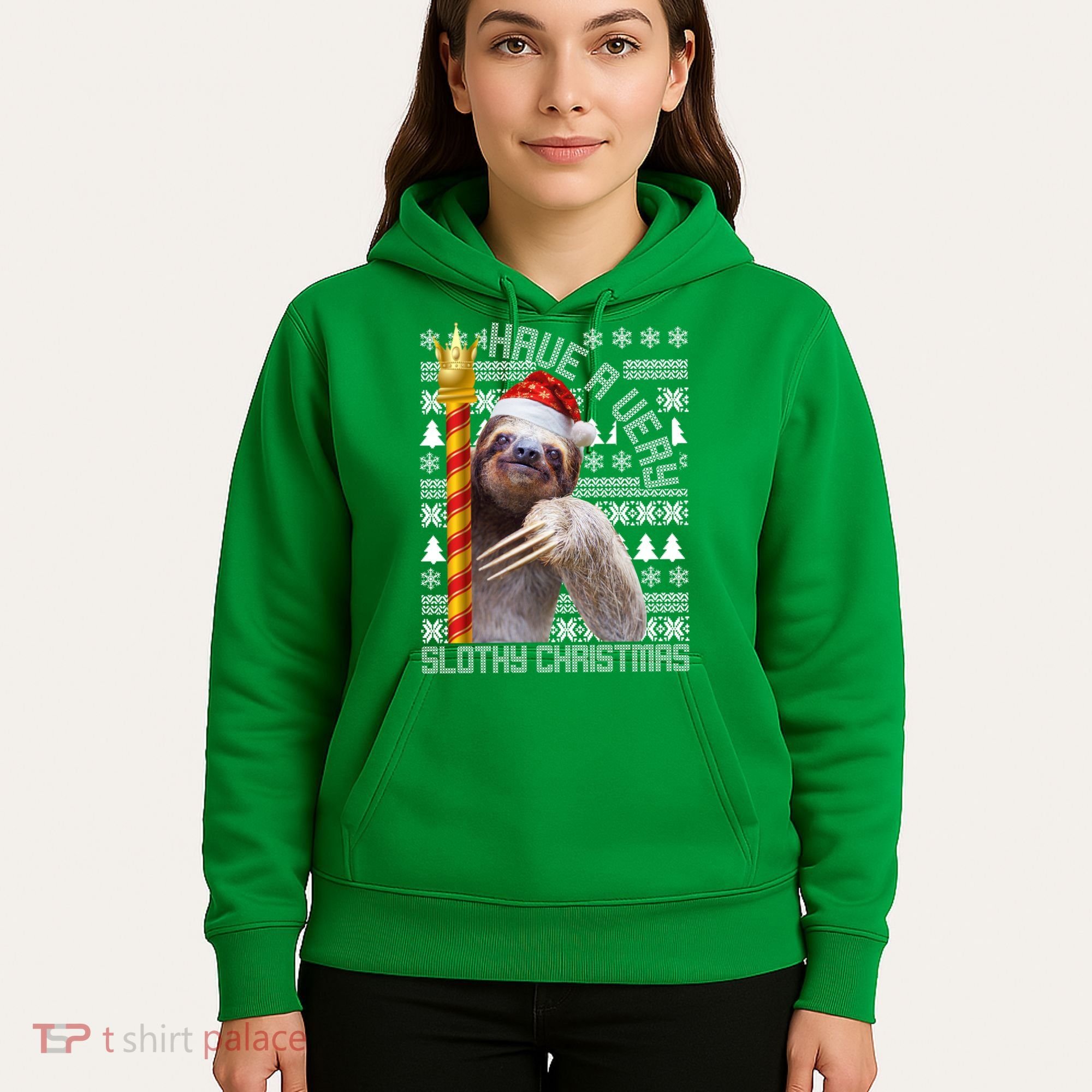 Have a Very Slothy Christmas Sloth Ugly Christmas Hoodie