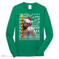 Have a Very Slothy Christmas Sloth Ugly Christmas Long Sleeve Shirt thumb 0