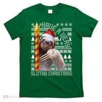 Have a Very Slothy Christmas Sloth Ugly Christmas T-Shirt thumb 0