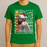 Have a Very Slothy Christmas Sloth Ugly Christmas T-Shirt thumb 3