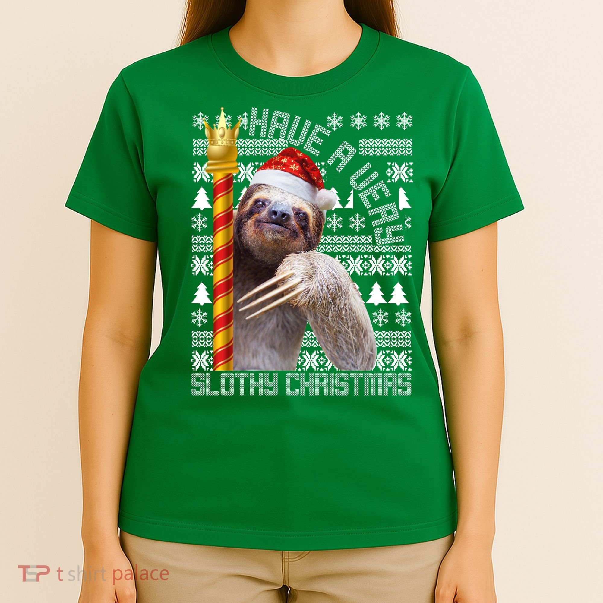 Have a Very Slothy Christmas Sloth Ugly Christmas T-Shirt