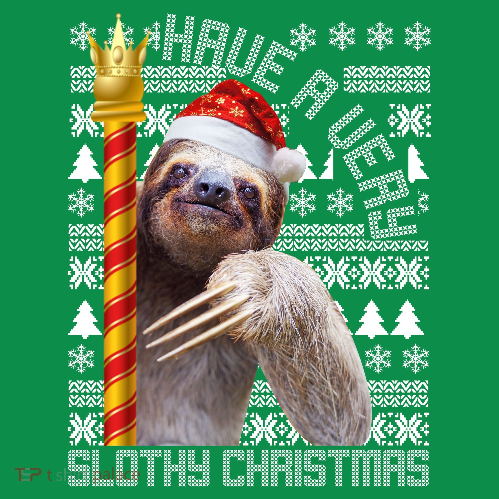 Have a Very Slothy Christmas Sloth Ugly Christmas Coaster