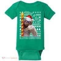 Have a Very Slothy Christmas Sloth Ugly Christmas Baby Bodysuit thumb 0