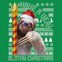 Have a Very Slothy Christmas Sloth Ugly Christmas Toddler Hoodie thumb 2