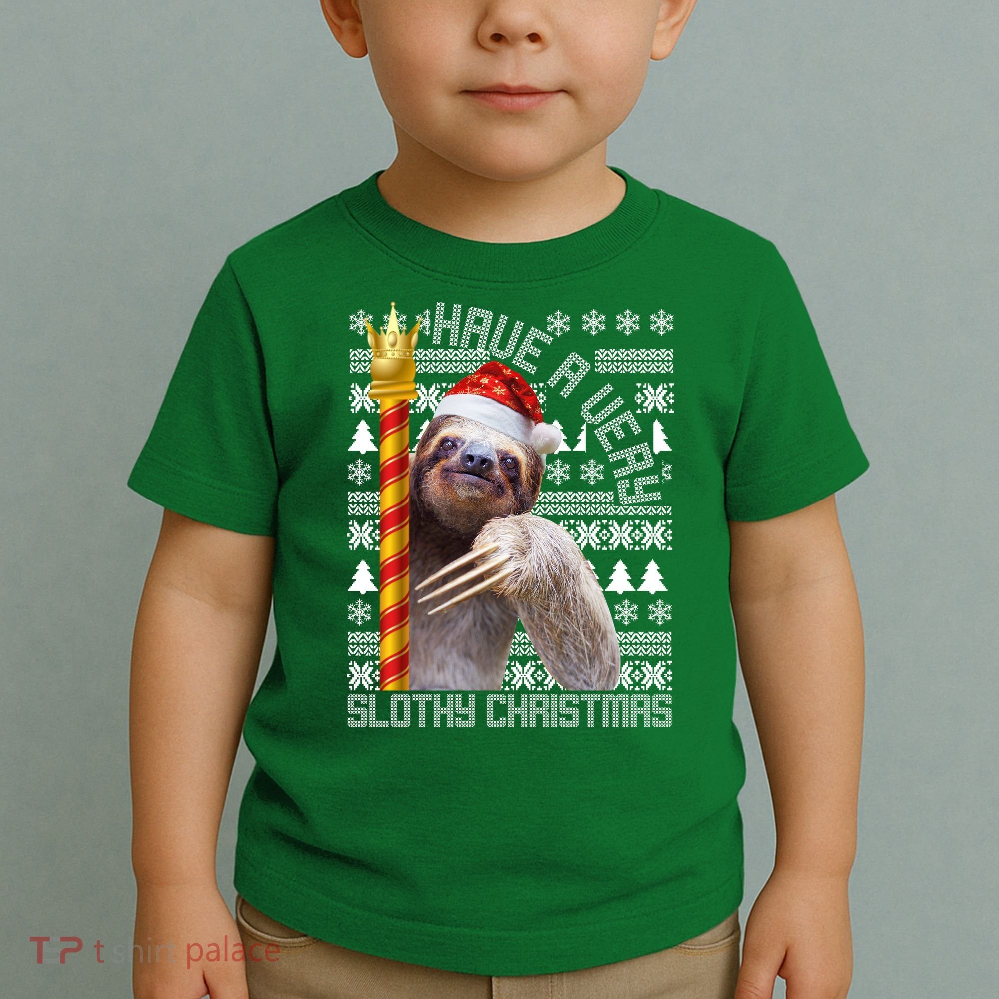 Have a Very Slothy Christmas Sloth Ugly Christmas Toddler T-Shirt