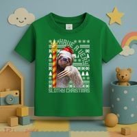 Have a Very Slothy Christmas Sloth Ugly Christmas Toddler T-Shirt thumb 3