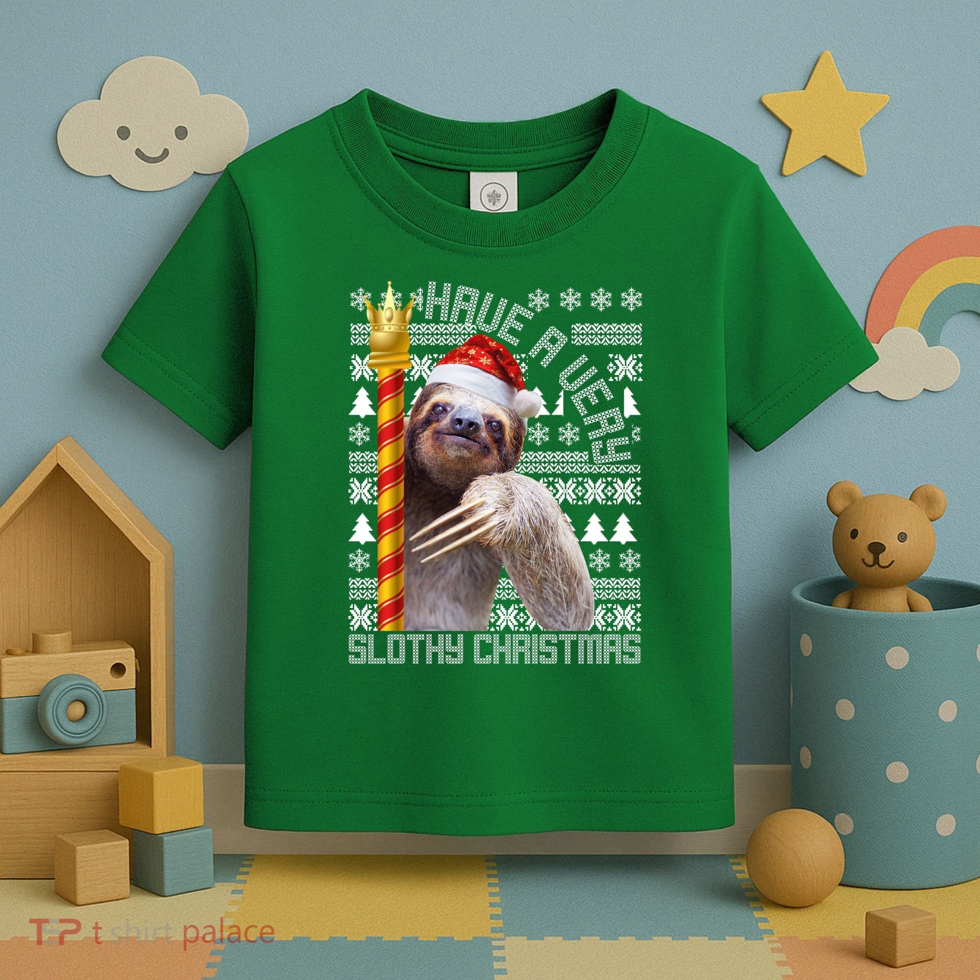 Have a Very Slothy Christmas Sloth Ugly Christmas Toddler T-Shirt