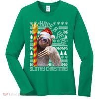 Have a Very Slothy Christmas Sloth Ugly Christmas Women's Long Sleeve Shirt thumb 0