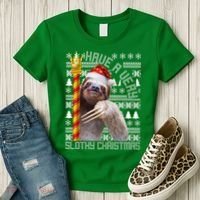 Have a Very Slothy Christmas Sloth Ugly Christmas Women's T-Shirt thumb 3