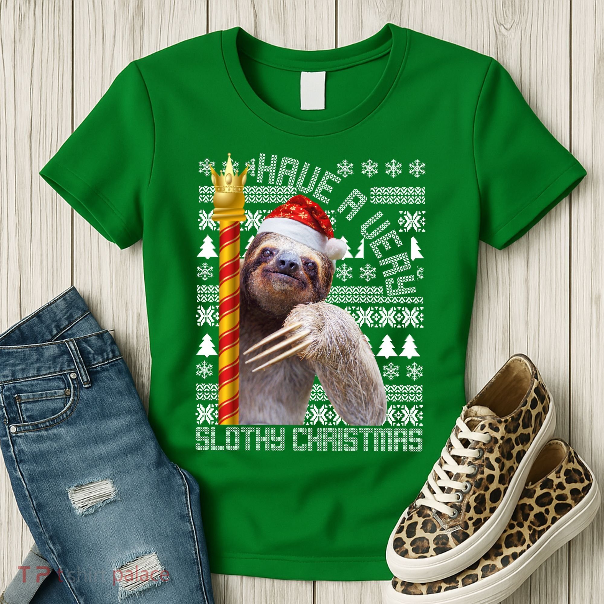 Have a Very Slothy Christmas Sloth Ugly Christmas Women's T-Shirt