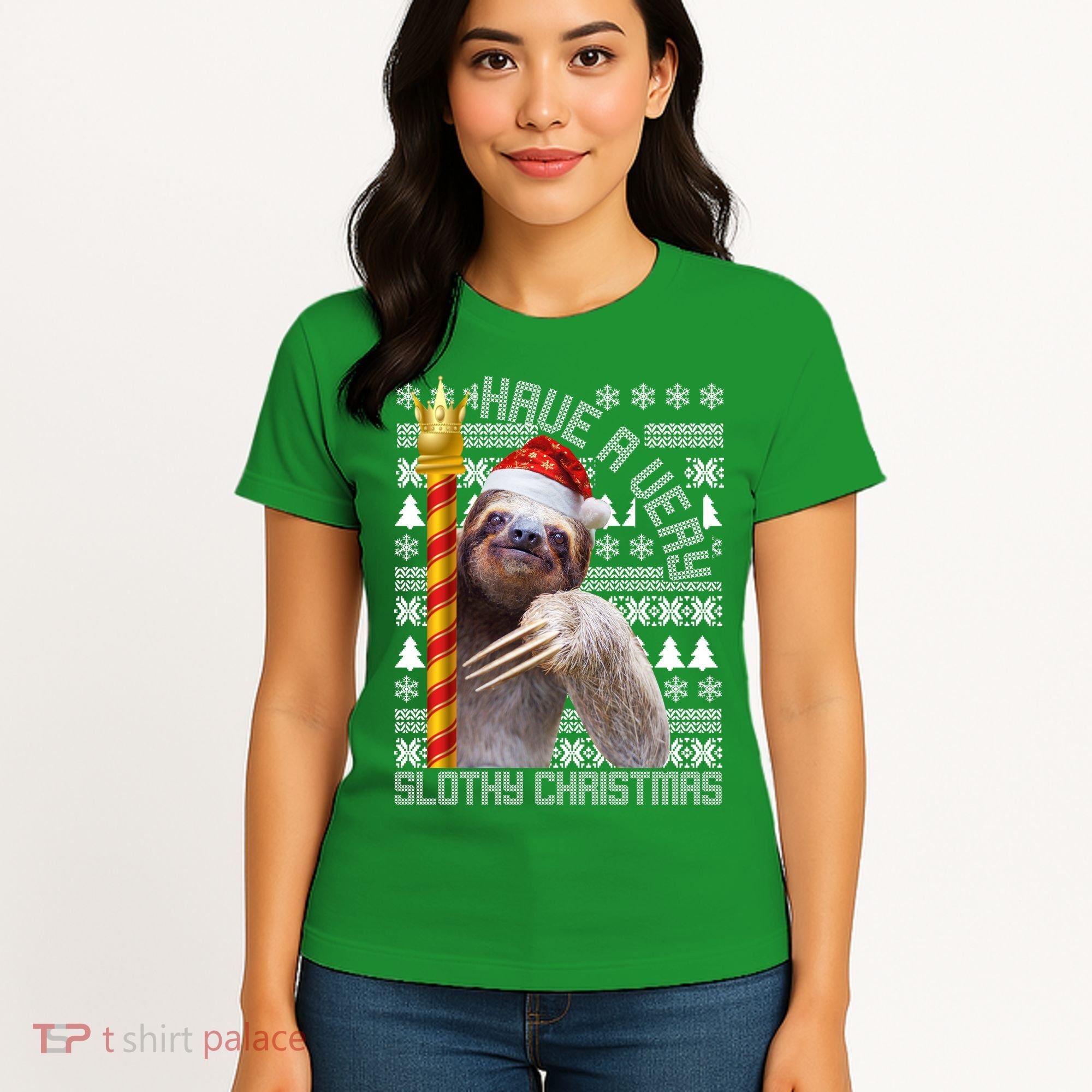 Have a Very Slothy Christmas Sloth Ugly Christmas Women's T-Shirt