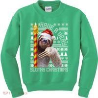 Have a Very Slothy Christmas Sloth Ugly Christmas Kids Sweatshirt thumb 0
