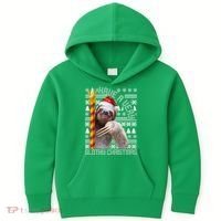 Have a Very Slothy Christmas Sloth Ugly Christmas Kids Hoodie thumb 0