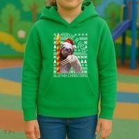 Have a Very Slothy Christmas Sloth Ugly Christmas Kids Hoodie thumb 3