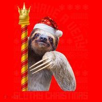 Have a Very Slothy Christmas Sloth Ugly Christmas Santa Hat thumb 1