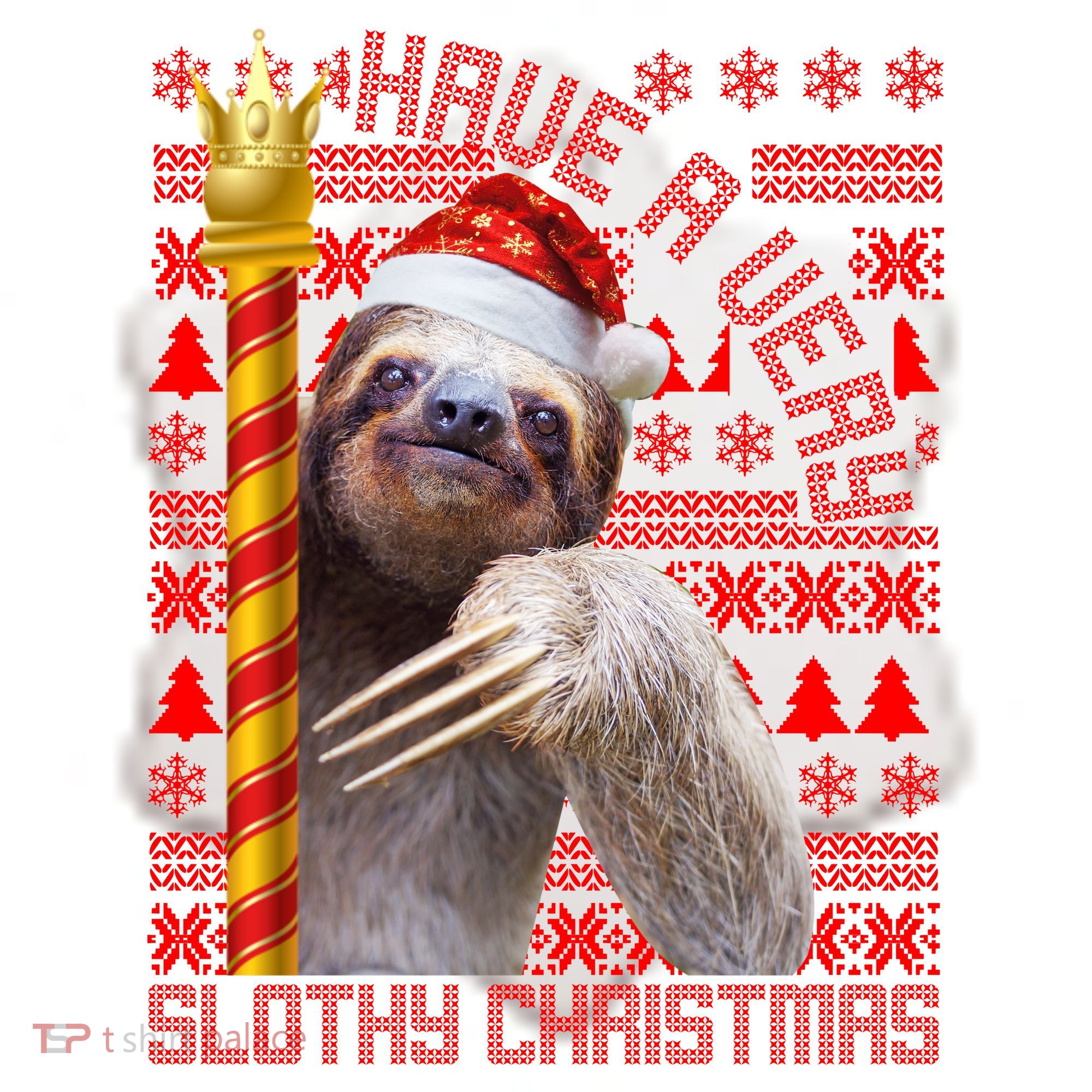 Have a Very Slothy Christmas Sloth Ugly Christmas Ceramic Ornament