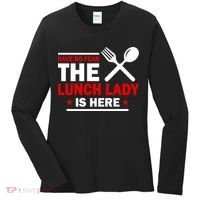 Have No Fear The Lunch Lady Is Here Women's Long Sleeve Shirt thumb 0