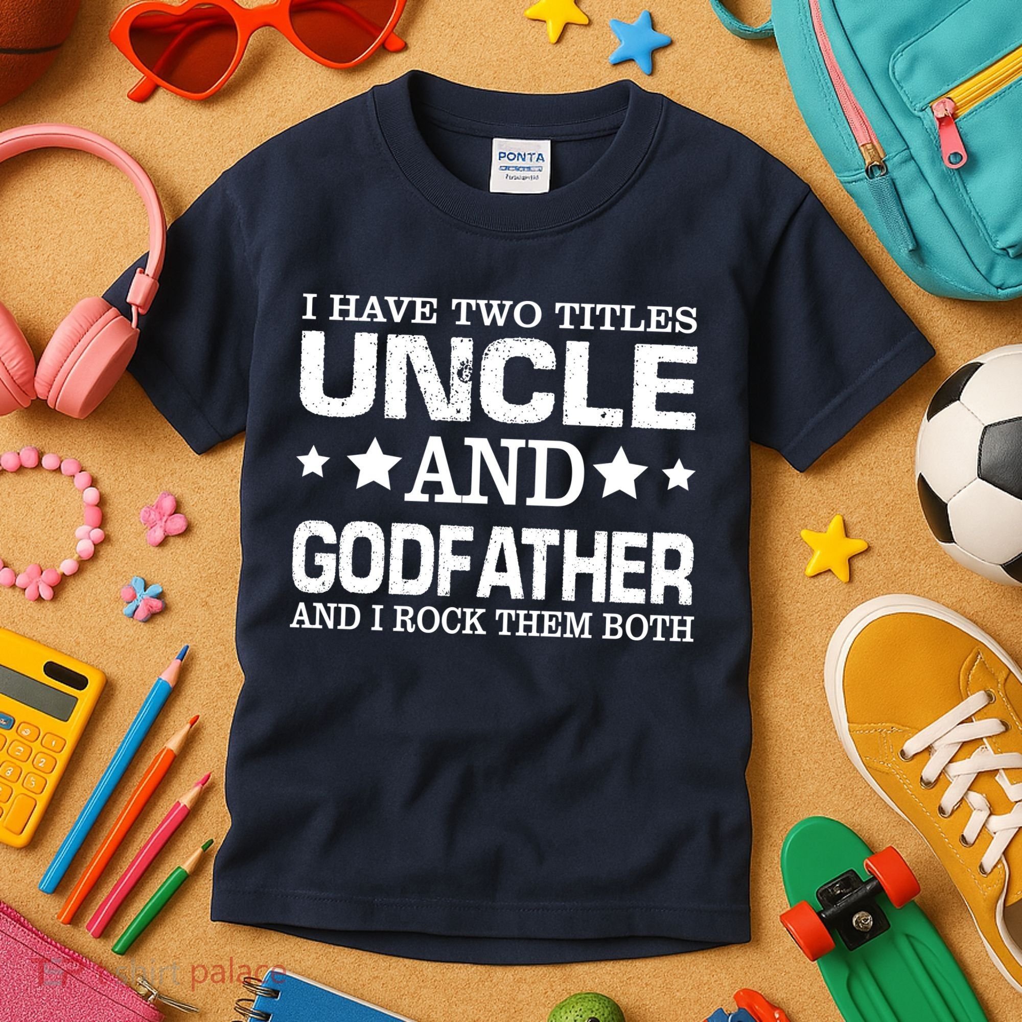 Have Two Titles Uncle And Godfather I Rock Them Both Kids T-Shirt