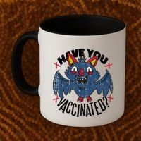 Have You Vaccinated Bat Coffee Mug thumb 2