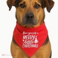 Have Yourself A Merry Little Christmas USA-Made Doggie Bandana thumb 1