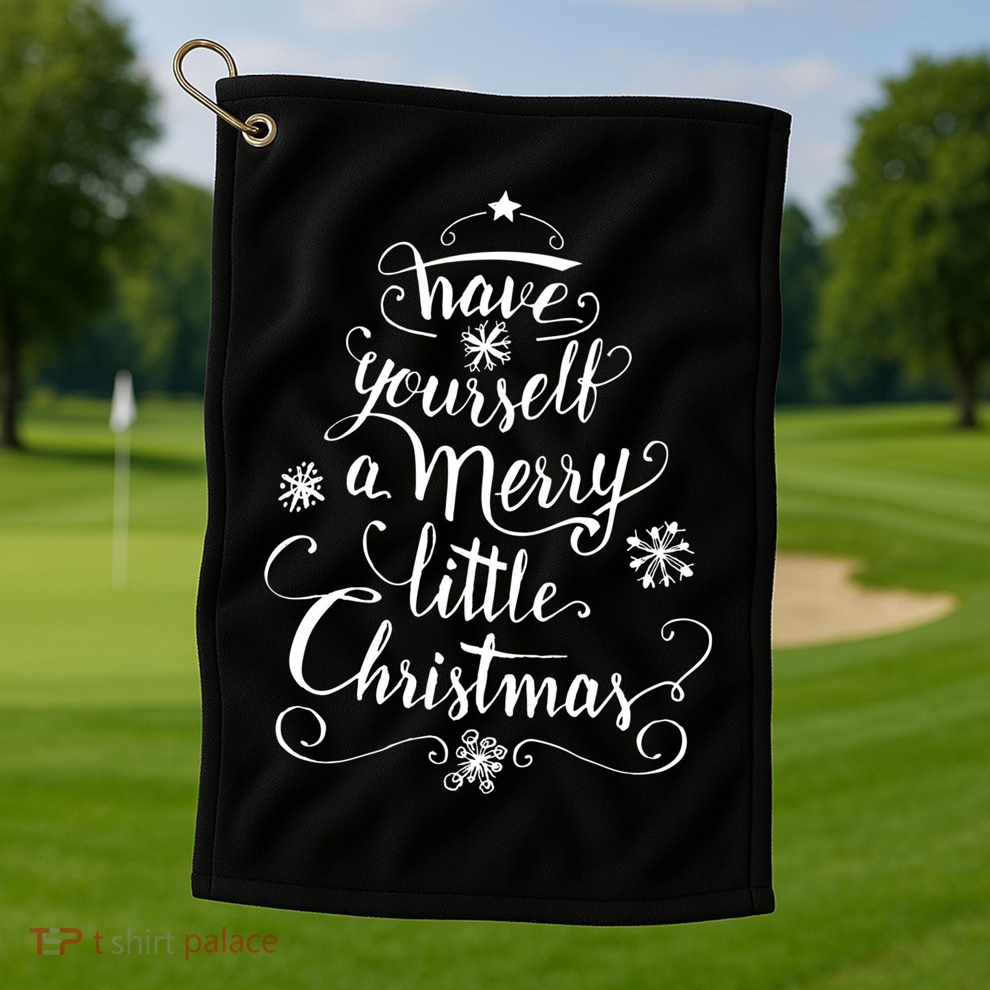 Have yourself a merry little Christmas graphic Golf Towel