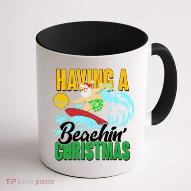 Having A Beachin' Christmas Coffee Mug back
