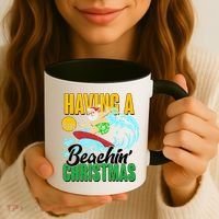 Having A Beachin' Christmas Coffee Mug thumb 3