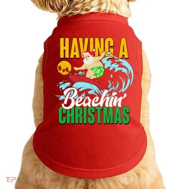 Having A Beachin' Christmas Doggie Tank