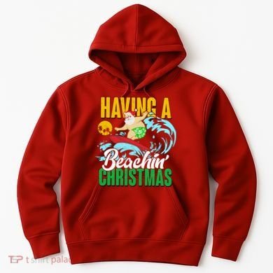 Having A Beachin' Christmas Hoodie