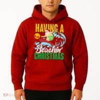 Having A Beachin' Christmas Hoodie thumb 2