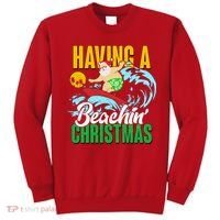 Having A Beachin' Christmas Sweatshirt thumb 0