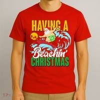 Having A Beachin' Christmas T-Shirt thumb 3