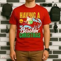 Having A Beachin' Christmas T-Shirt thumb 6