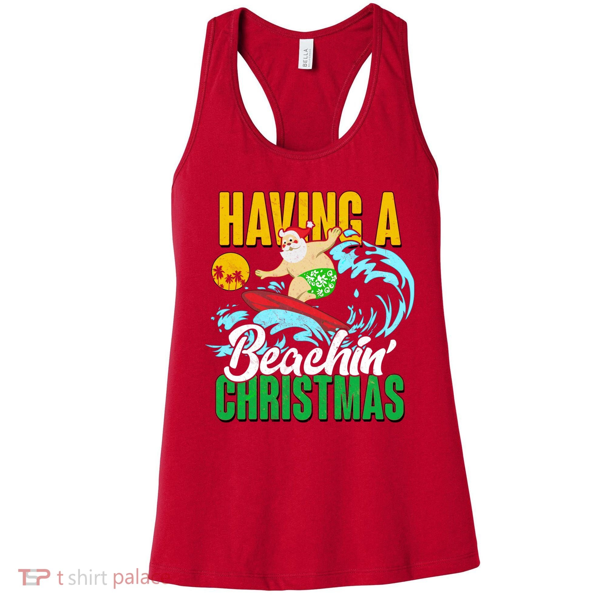 Having A Beachin' Christmas Women's Tank Top