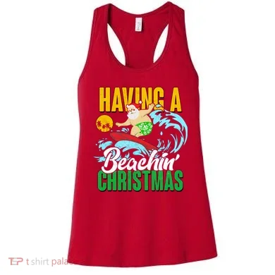 Having A Beachin' Christmas Women's Tank Top