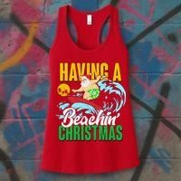Having A Beachin' Christmas Women's Tank Top thumb 3