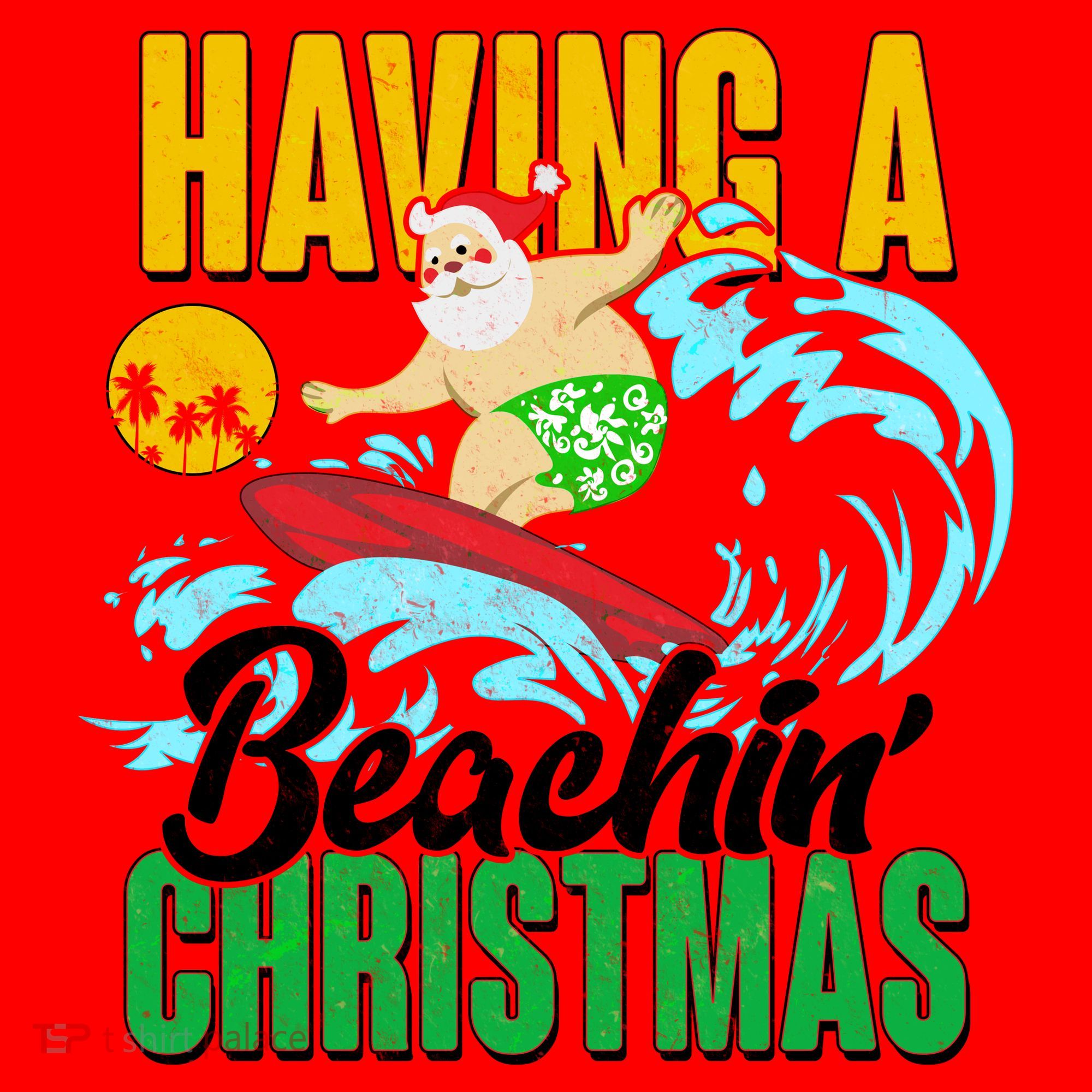 Having A Beachin' Christmas Santa Hat