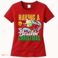 Having A Beachin' Christmas Women's T-Shirt thumb 0
