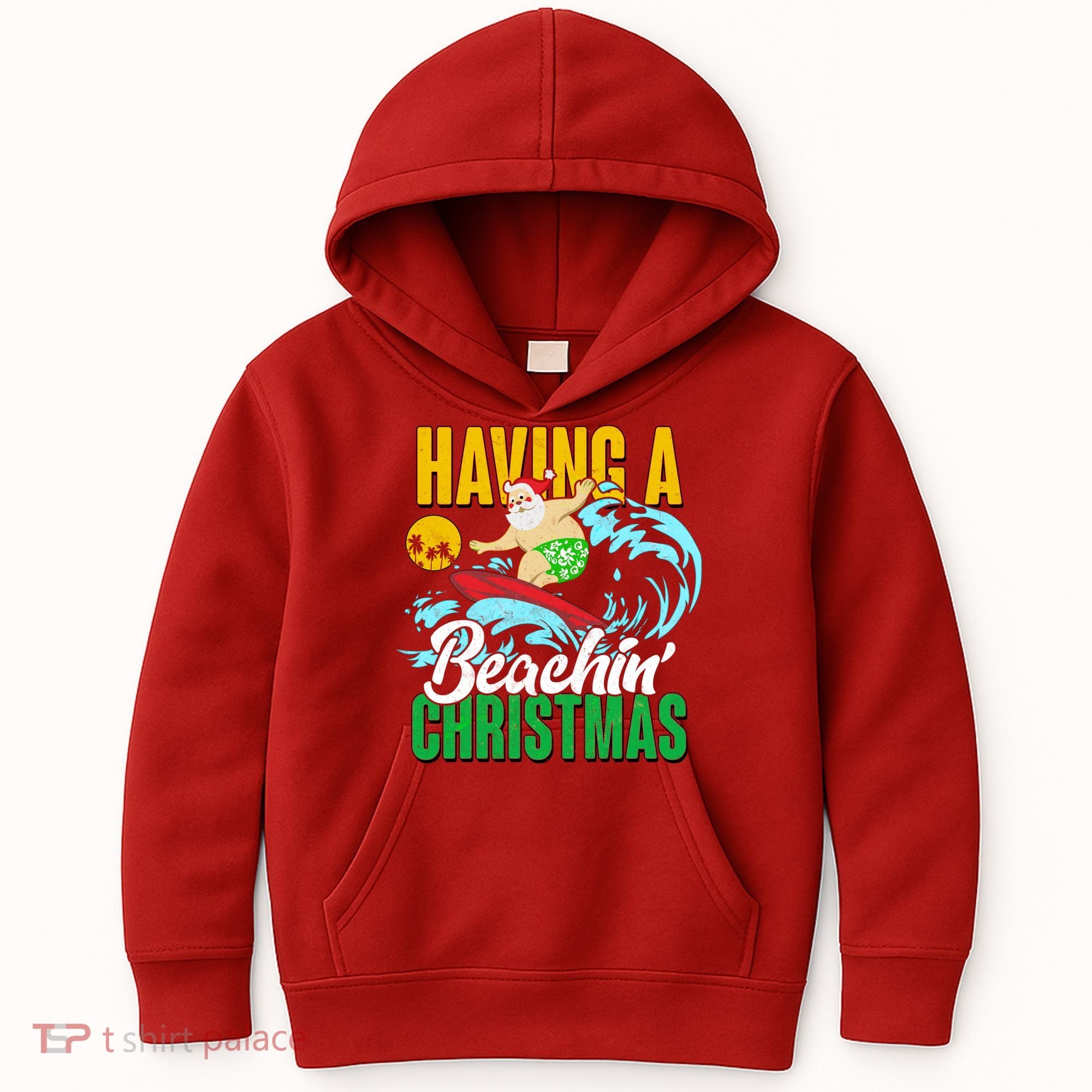 Having A Beachin' Christmas Kids Hoodie