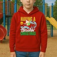 Having A Beachin' Christmas Kids Hoodie thumb 2