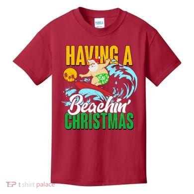 Having A Beachin' Christmas Kids T-Shirt