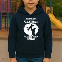 Having Kids Doesn't Make You A Father Raising Them Does Kids Hoodie thumb 3