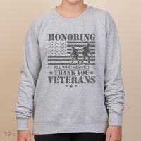 Honoring All Who Served Thank You Veterans Day Us Veteran Women's Sweatshirt thumb 0
