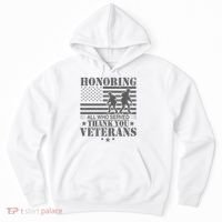 Honoring All Who Served Thank You Veterans Day Us Veteran Hoodie thumb 0