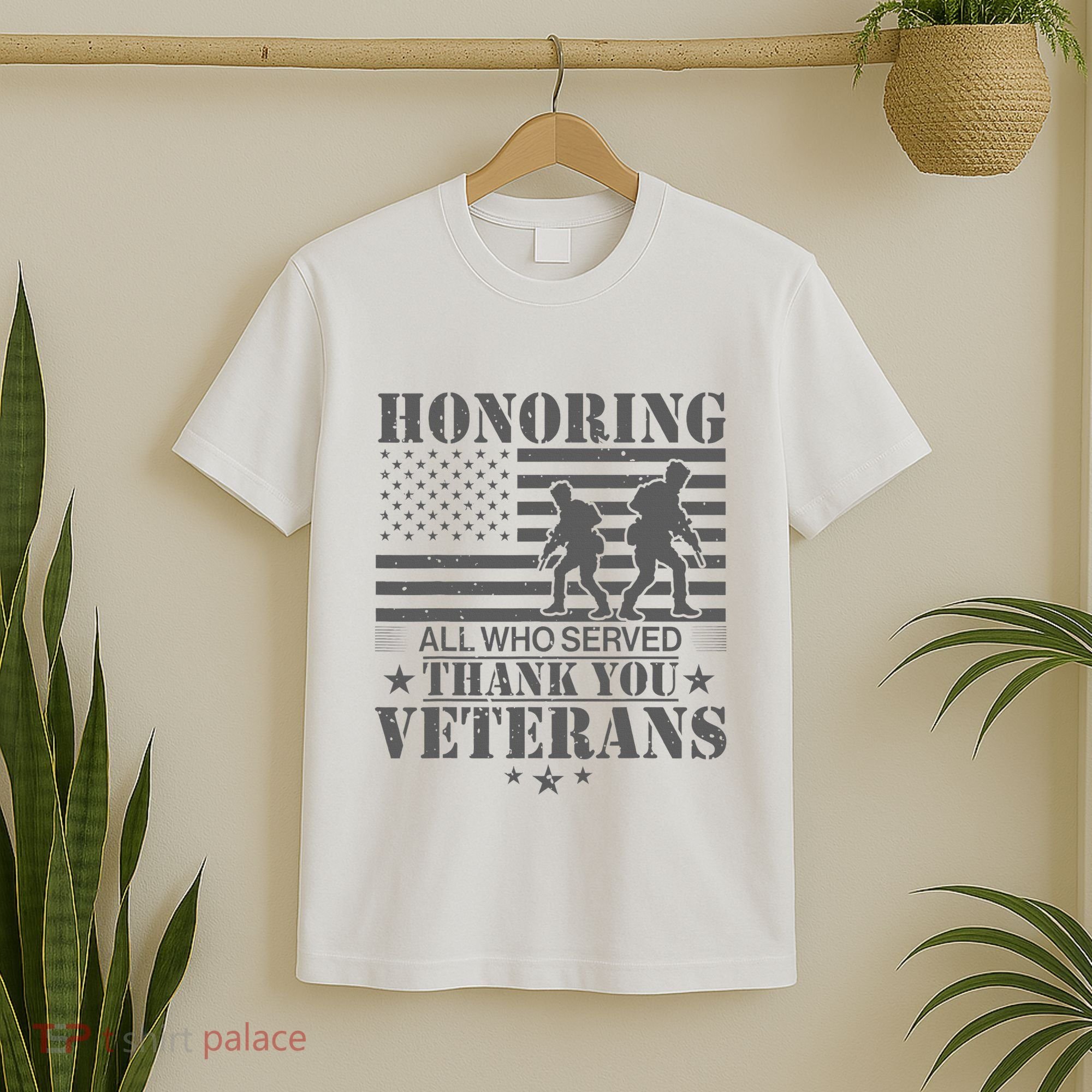 Honoring All Who Served Thank You Veterans Day Us Veteran T-Shirt